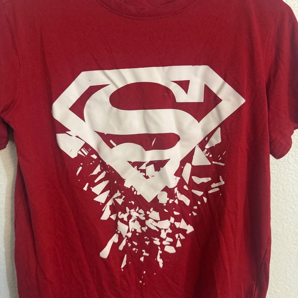 Old Navy Active Superman Go-Dry Red Graphic Tee Shirt Kids Size XL 14-16 - Picture 3 of 7